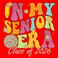 In My Senior Era Class Of 2026 Graduate Retro Groovy Funny Gift Santa Hat thumb 1