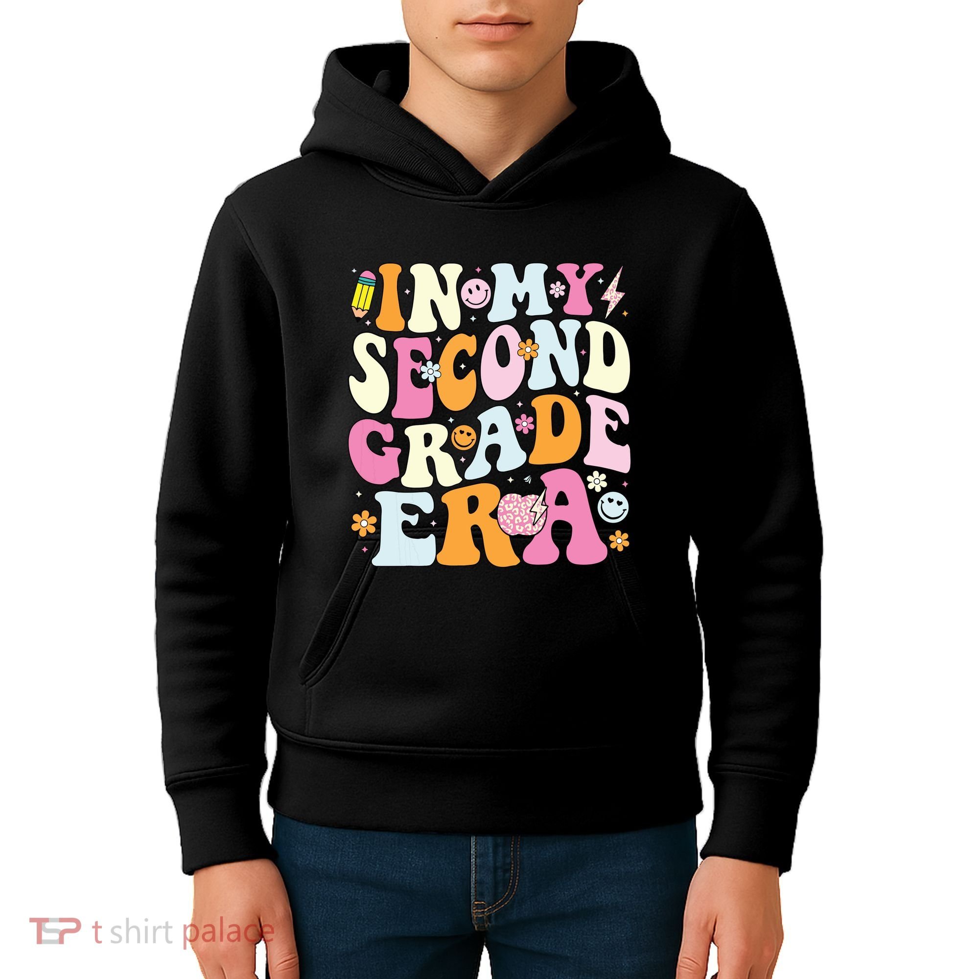 In My Second Grade Era 2nd Grade Girl Teacher Back To School Kids Hoodie