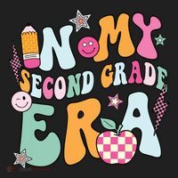 In My Second Grade Era Back To School Retro Groovy 2nd Grade Women's Sweatshirt thumb 2