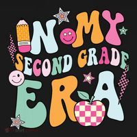 In My Second Grade Era Back To School Retro Groovy 2nd Grade Coaster thumb 2