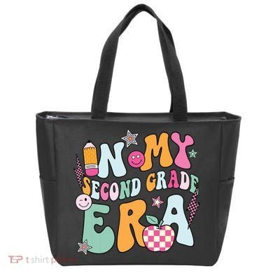 In My Second Grade Era Back To School Retro Groovy 2nd Grade Tote Bag