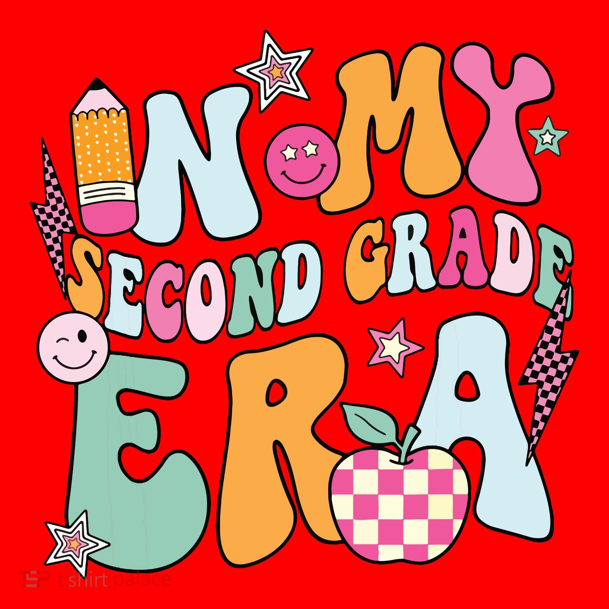 In My Second Grade Era Back To School Retro Groovy 2nd Grade Santa Hat