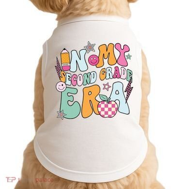 In My Second Grade Era Back To School Retro Groovy 2nd Grade Doggie Tank