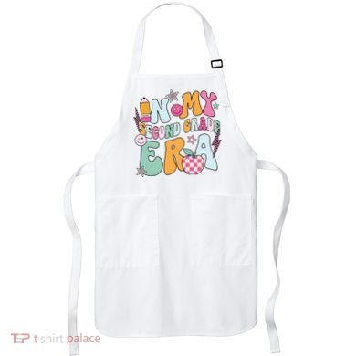 In My Second Grade Era Back To School Retro Groovy 2nd Grade Apron
