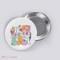 In My Second Grade Era Back To School Retro Groovy 2nd Grade Button thumb 0