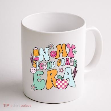 In My Second Grade Era Back To School Retro Groovy 2nd Grade Coffee Mug back