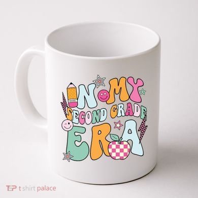 In My Second Grade Era Back To School Retro Groovy 2nd Grade Coffee Mug