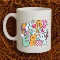 In My Second Grade Era Back To School Retro Groovy 2nd Grade Coffee Mug thumb 2