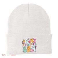 In My Second Grade Era Back To School Retro Groovy 2nd Grade Beanie thumb 0