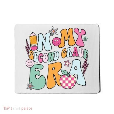 In My Second Grade Era Back To School Retro Groovy 2nd Grade Mousepad