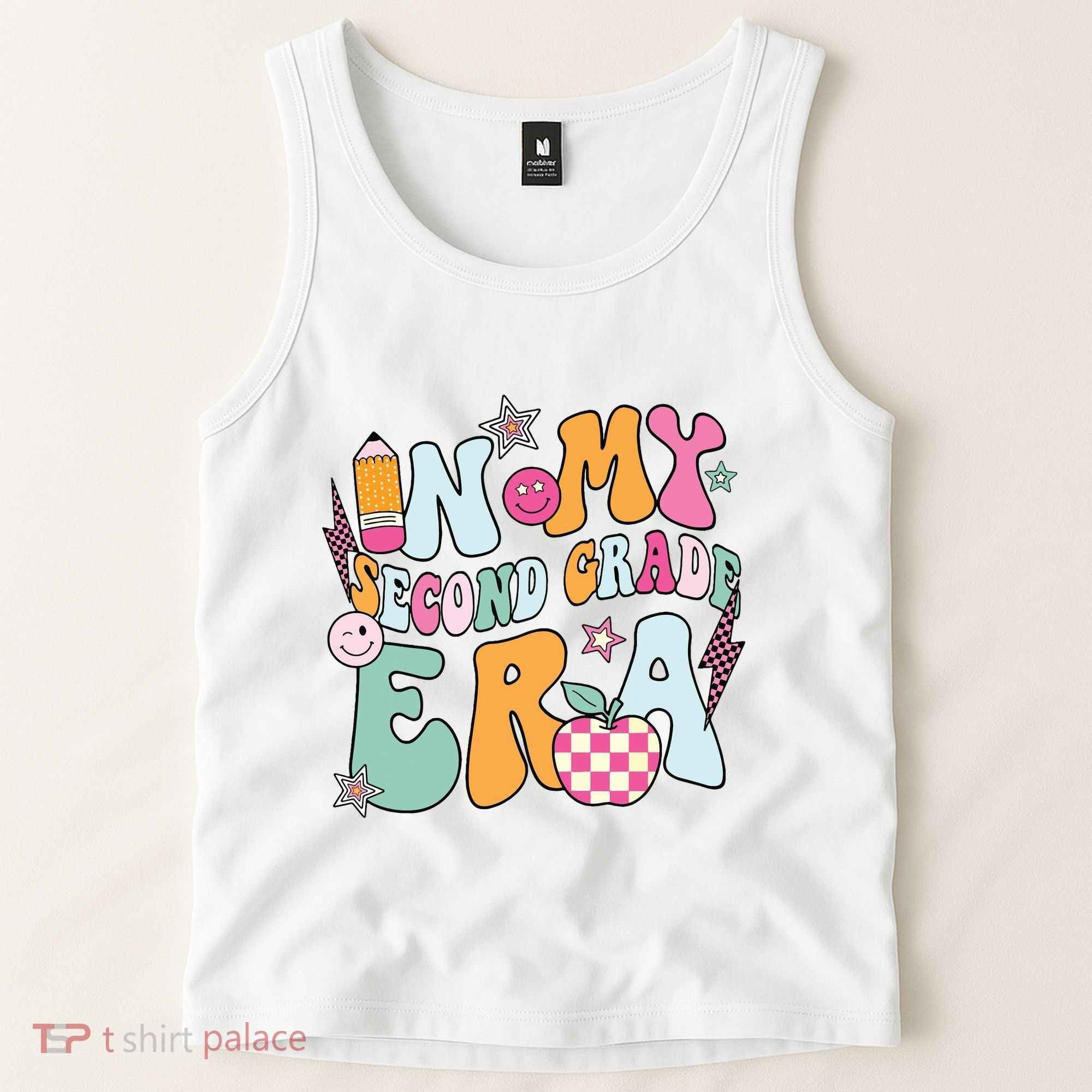 In My Second Grade Era Back To School Retro Groovy 2nd Grade Tank Top