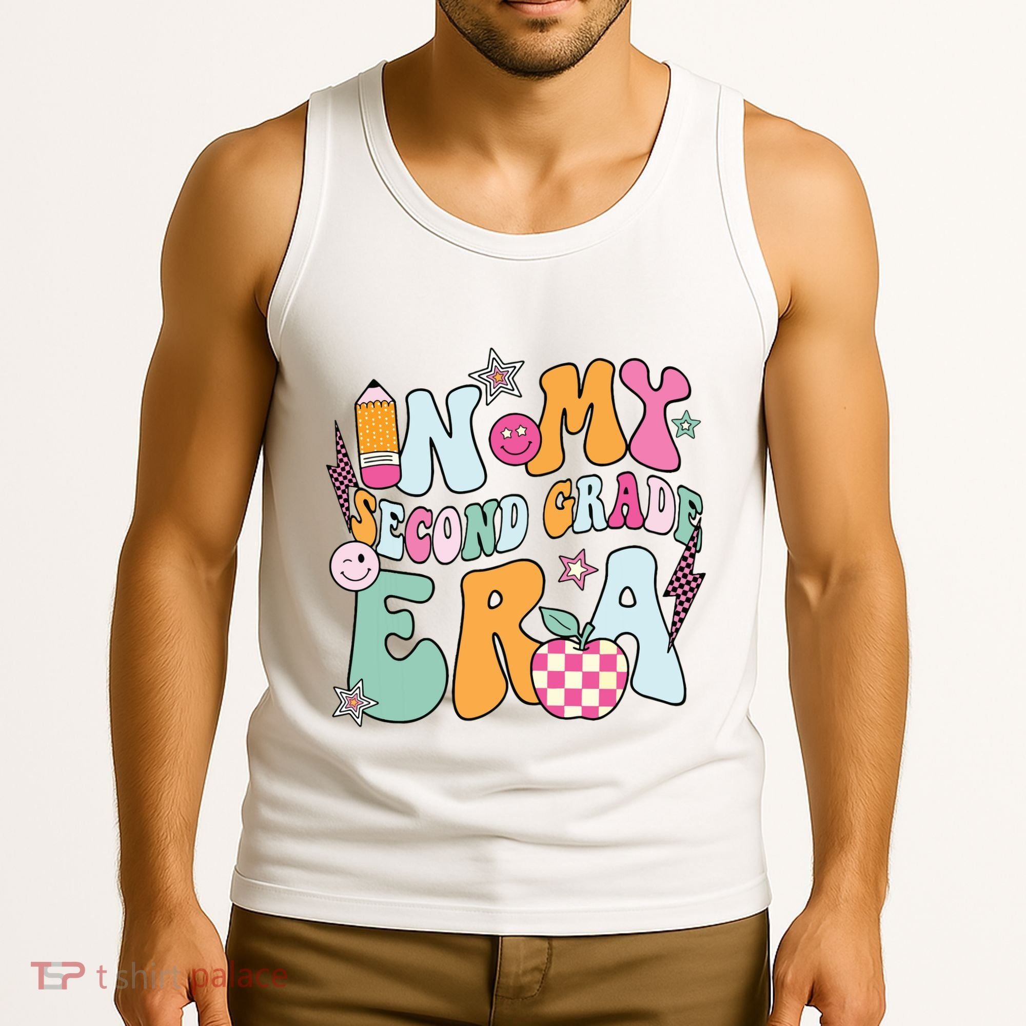 In My Second Grade Era Back To School Retro Groovy 2nd Grade Tank Top