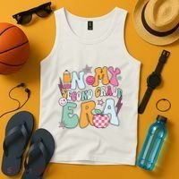 In My Second Grade Era Back To School Retro Groovy 2nd Grade Tank Top thumb 4