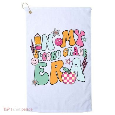 In My Second Grade Era Back To School Retro Groovy 2nd Grade Golf Towel