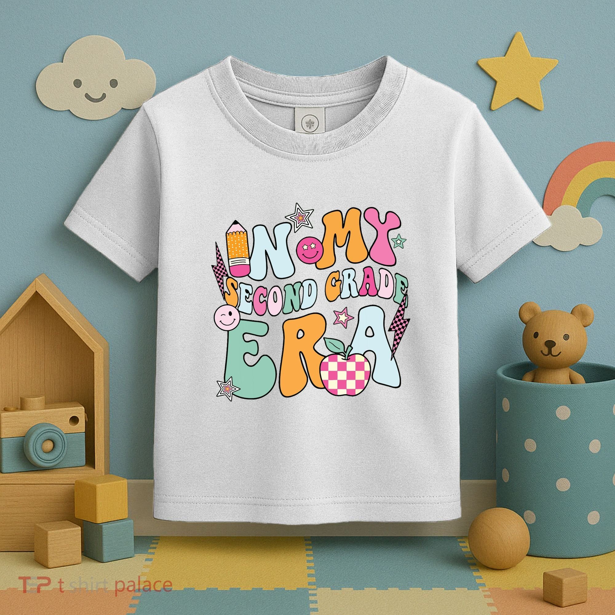 In My Second Grade Era Back To School Retro Groovy 2nd Grade Toddler T-Shirt