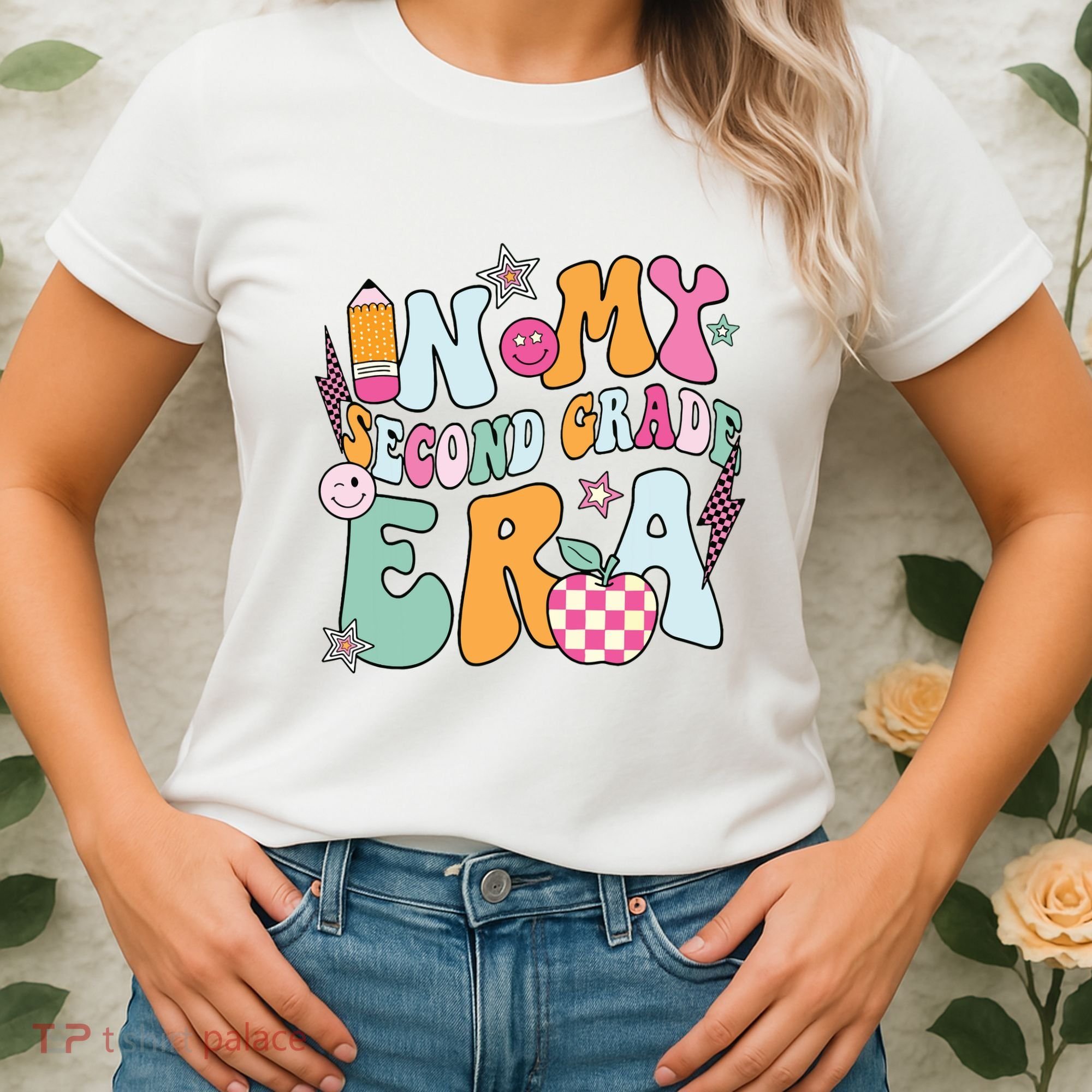 In My Second Grade Era Back To School Retro Groovy 2nd Grade Women's T-Shirt