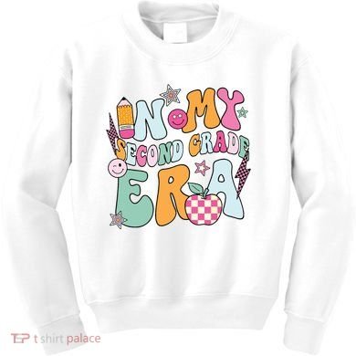 In My Second Grade Era Back To School Retro Groovy 2nd Grade Kids Sweatshirt