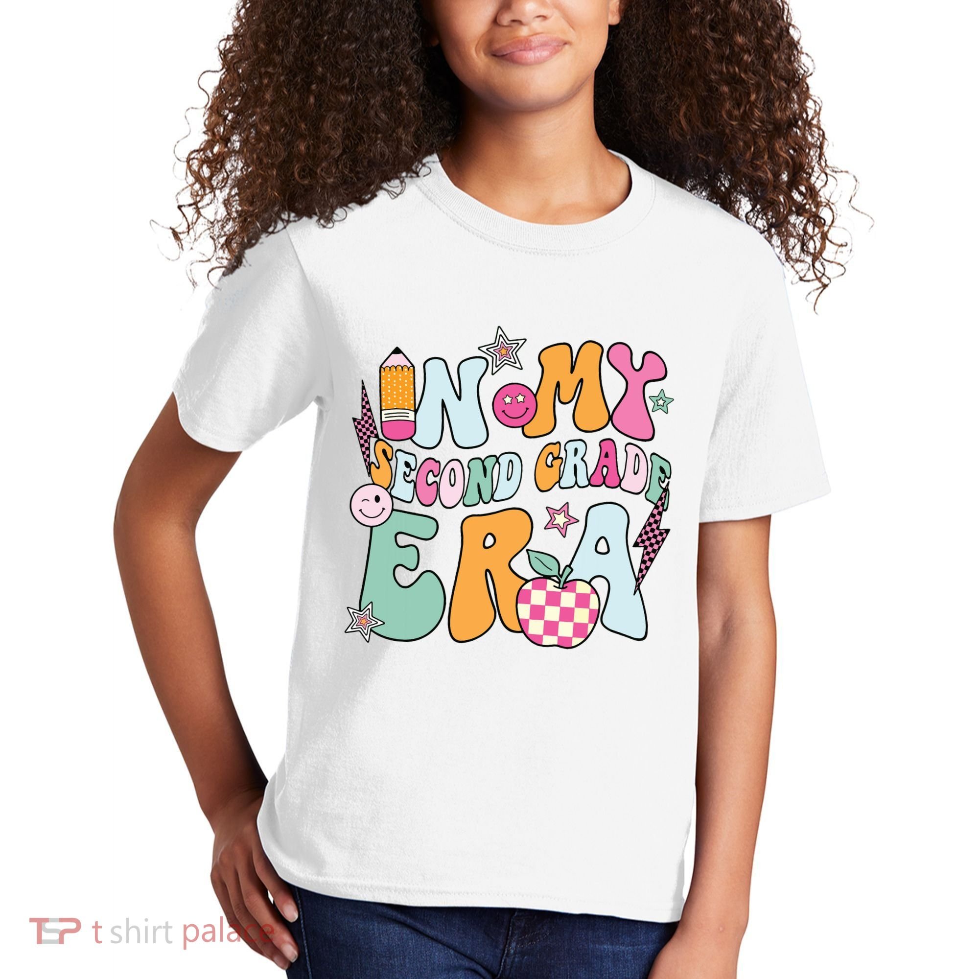 In My Second Grade Era Back To School Retro Groovy 2nd Grade Kids T-Shirt