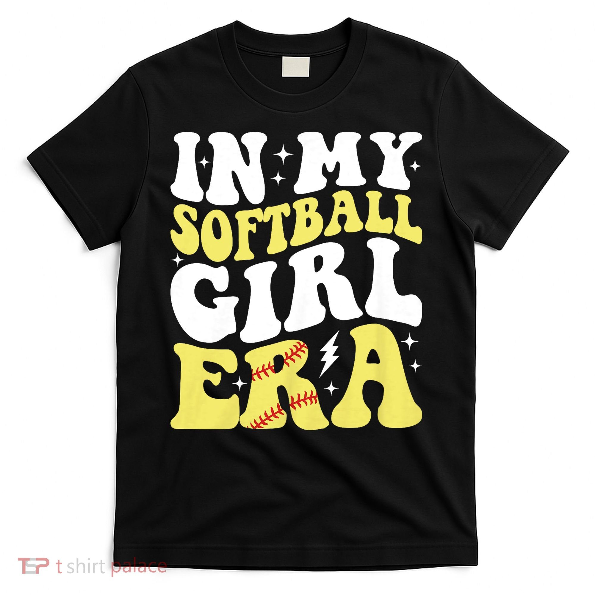 In My Softball Girl Era Retro Groovy Softball Girl T-Shirt