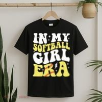 In My Softball Girl Era Retro Groovy Softball Girl T-Shirt thumb 2