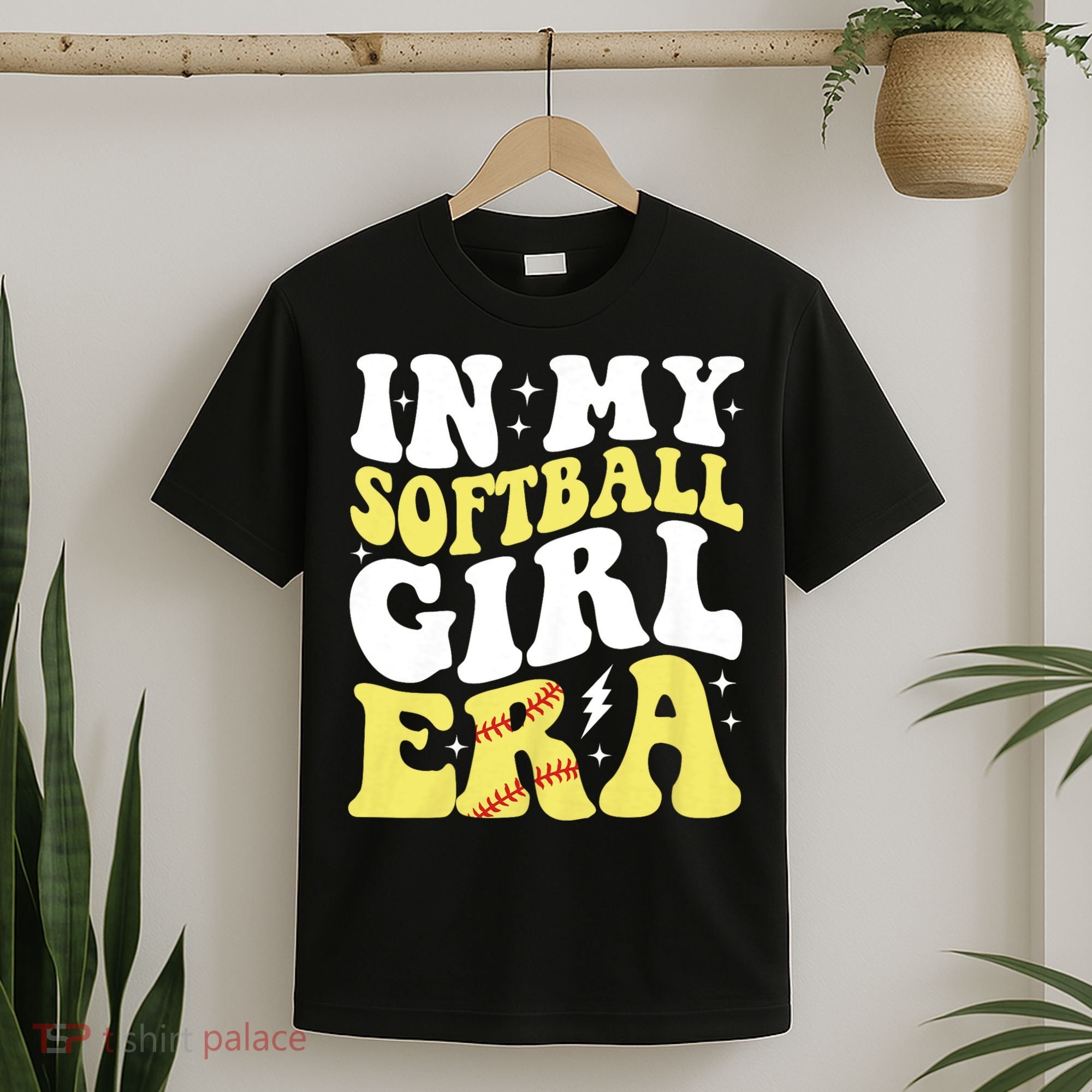 In My Softball Girl Era Retro Groovy Softball Girl T-Shirt