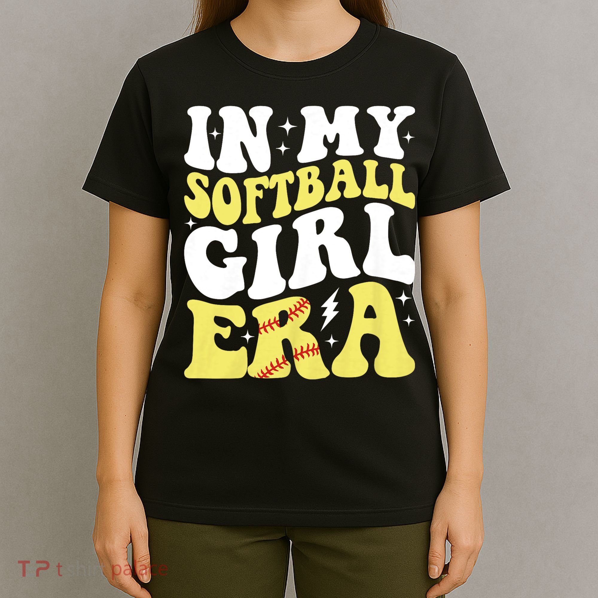 In My Softball Girl Era Retro Groovy Softball Girl T-Shirt