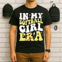 In My Softball Girl Era Retro Groovy Softball Girl T-Shirt thumb 6