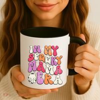 In My Spooky Mama Era Groovy Halloween Mama Spooky Grandma Funny Gift Coffee Mug thumb 3