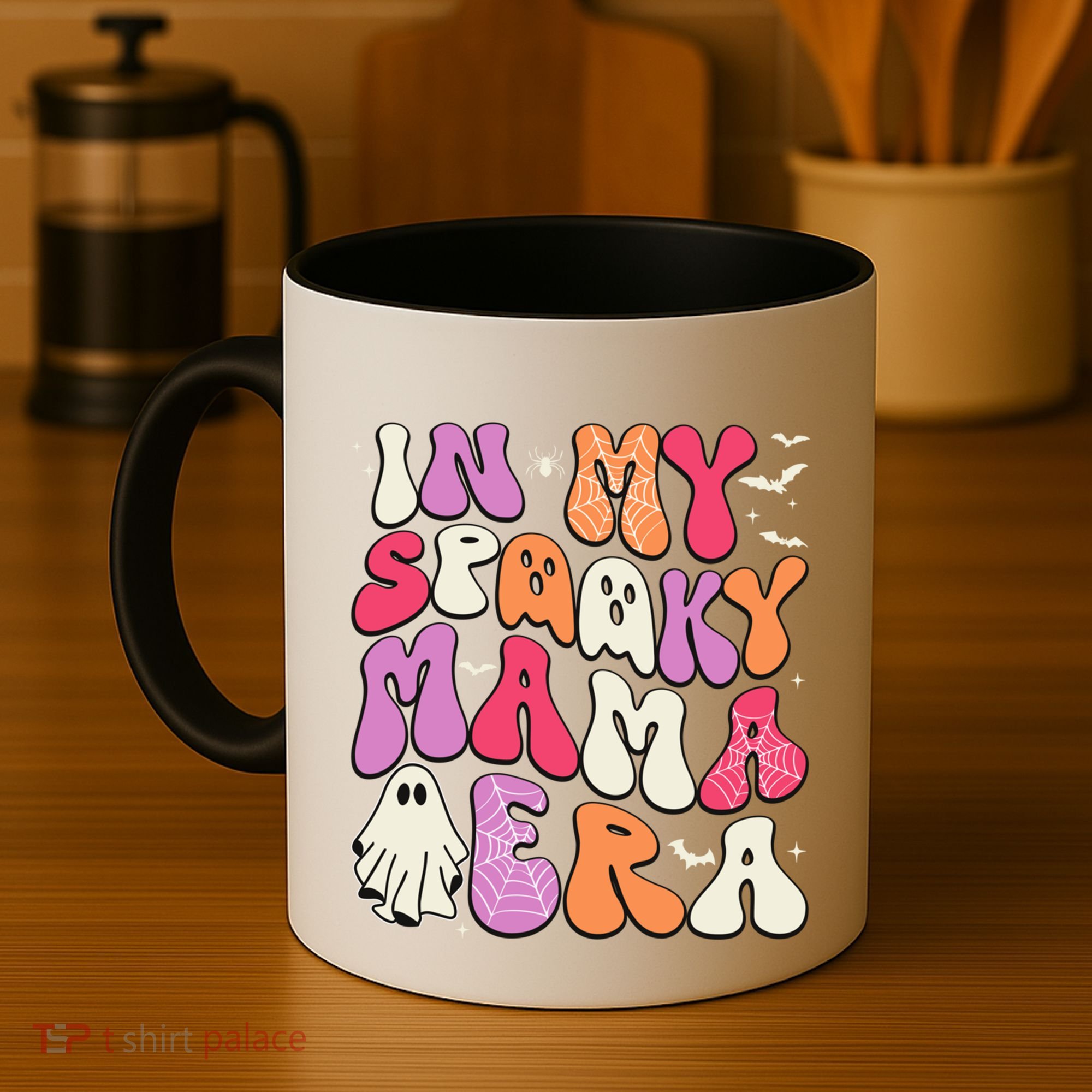 In My Spooky Mama Era Groovy Halloween Mama Spooky Grandma Funny Gift Coffee Mug