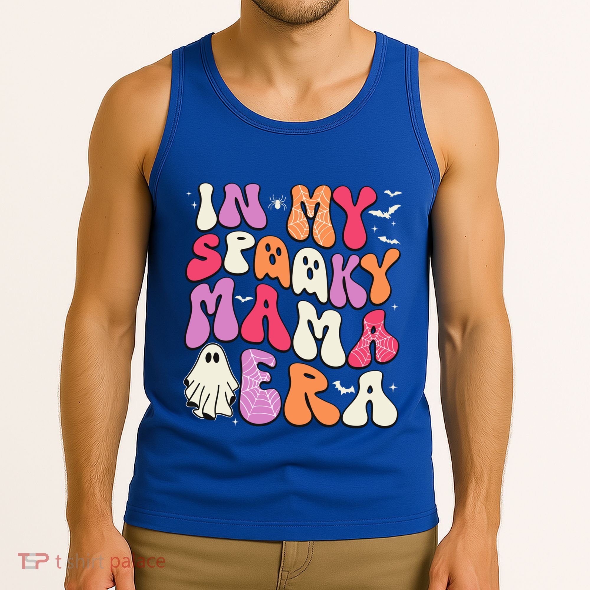 In My Spooky Mama Era Groovy Halloween Mama Spooky Grandma Funny Gift Tank Top