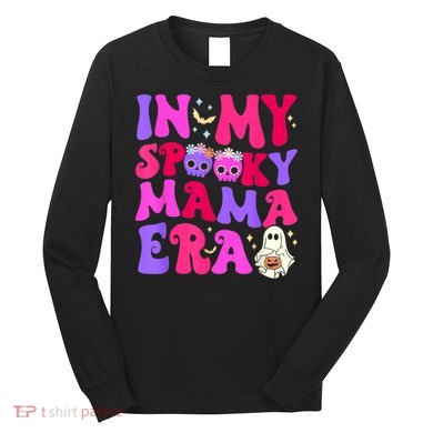 In My Spooky Mama Era Halloween Groovy Witchy Spooky Mom Long Sleeve Shirt