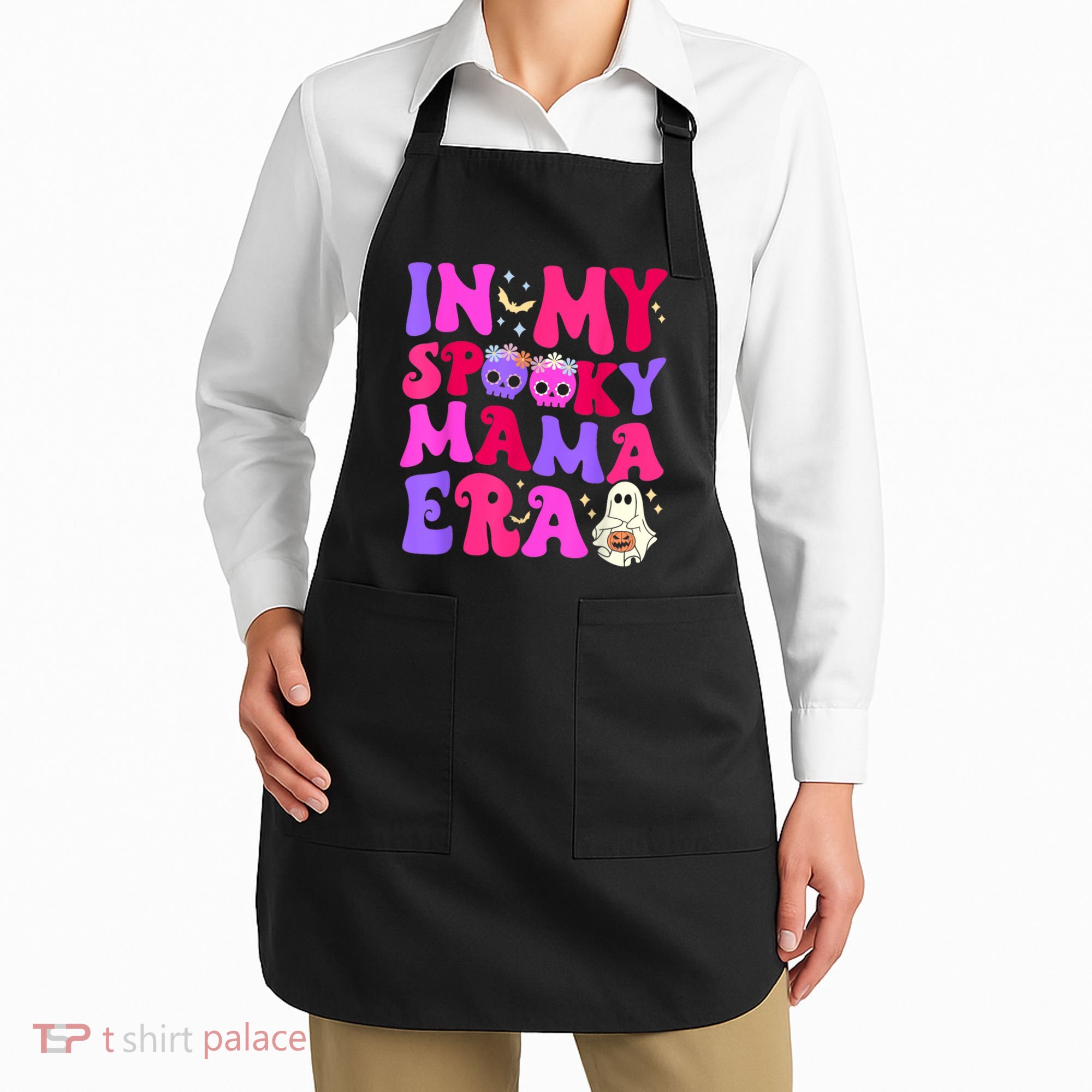 In My Spooky Mama Era Halloween Groovy Witchy Spooky Mom Apron