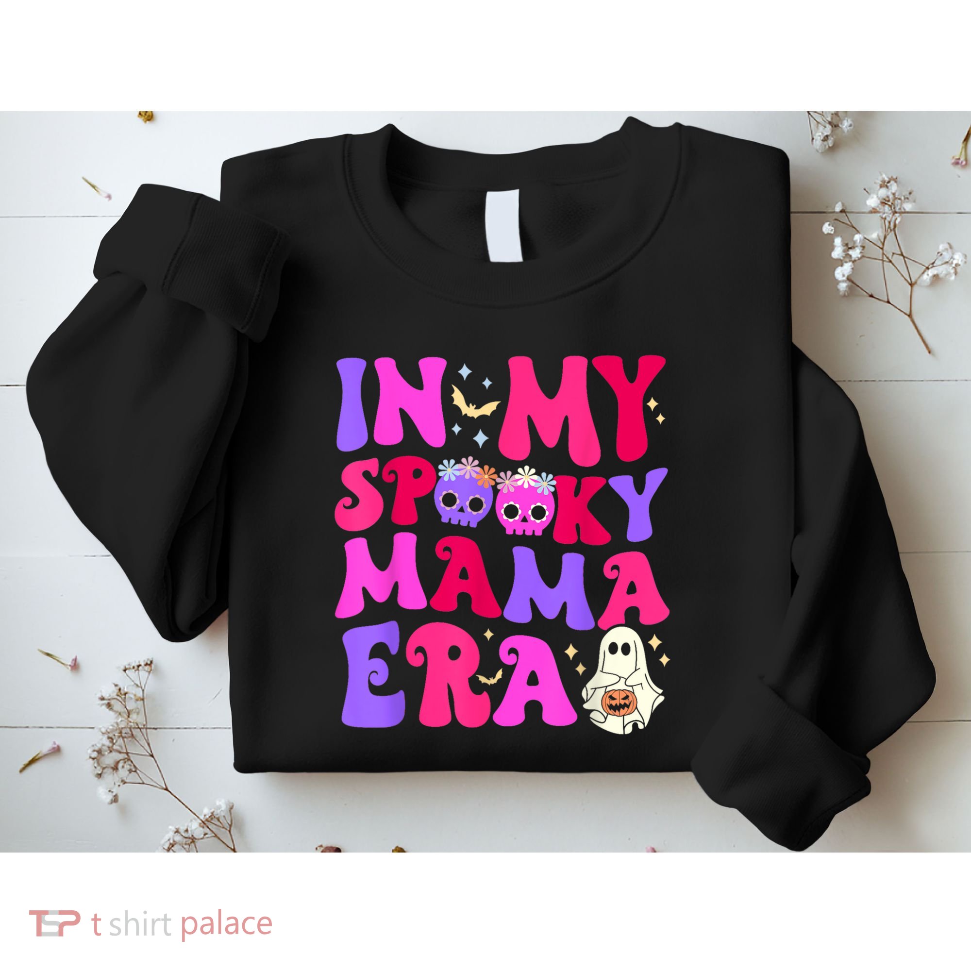 In My Spooky Mama Era Halloween Groovy Witchy Spooky Mom Sweatshirt