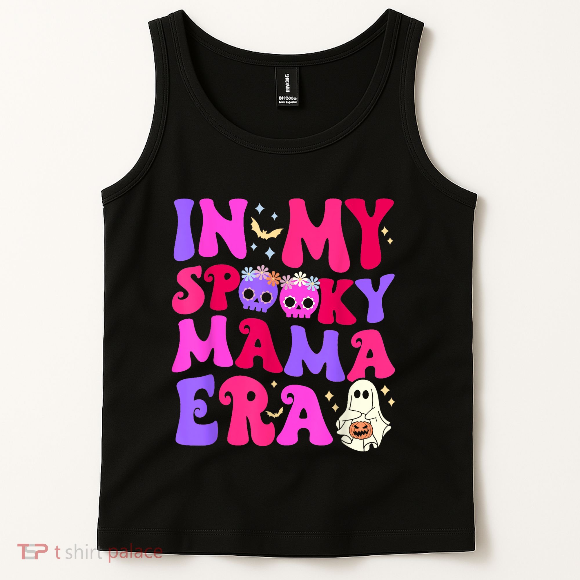 In My Spooky Mama Era Halloween Groovy Witchy Spooky Mom Tank Top