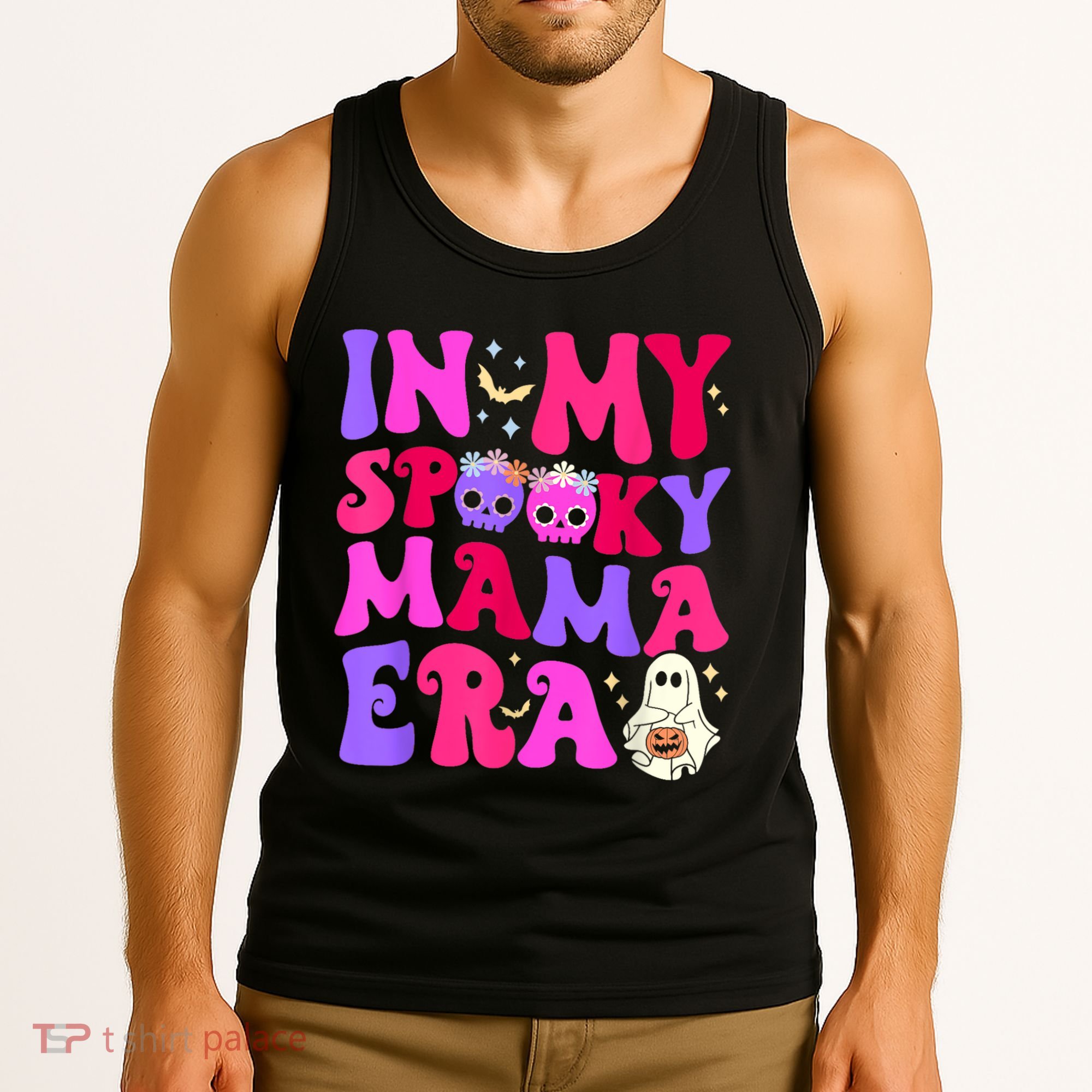 In My Spooky Mama Era Halloween Groovy Witchy Spooky Mom Tank Top