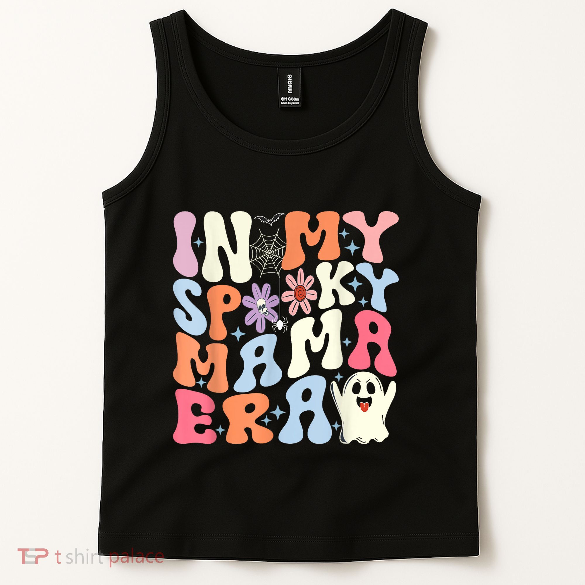 In My Spooky Mama Era Halloween Groovy Witchy Spooky Mom Gift Tank Top