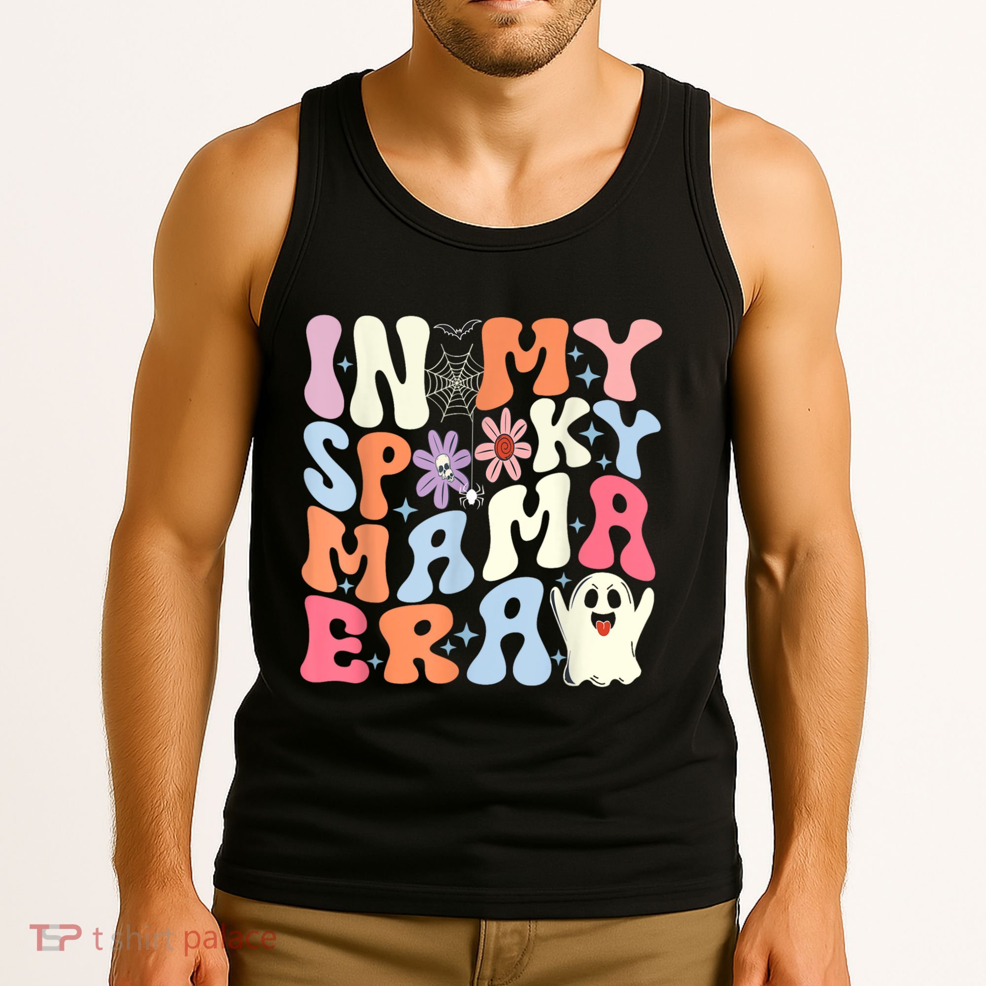 In My Spooky Mama Era Halloween Groovy Witchy Spooky Mom Gift Tank Top