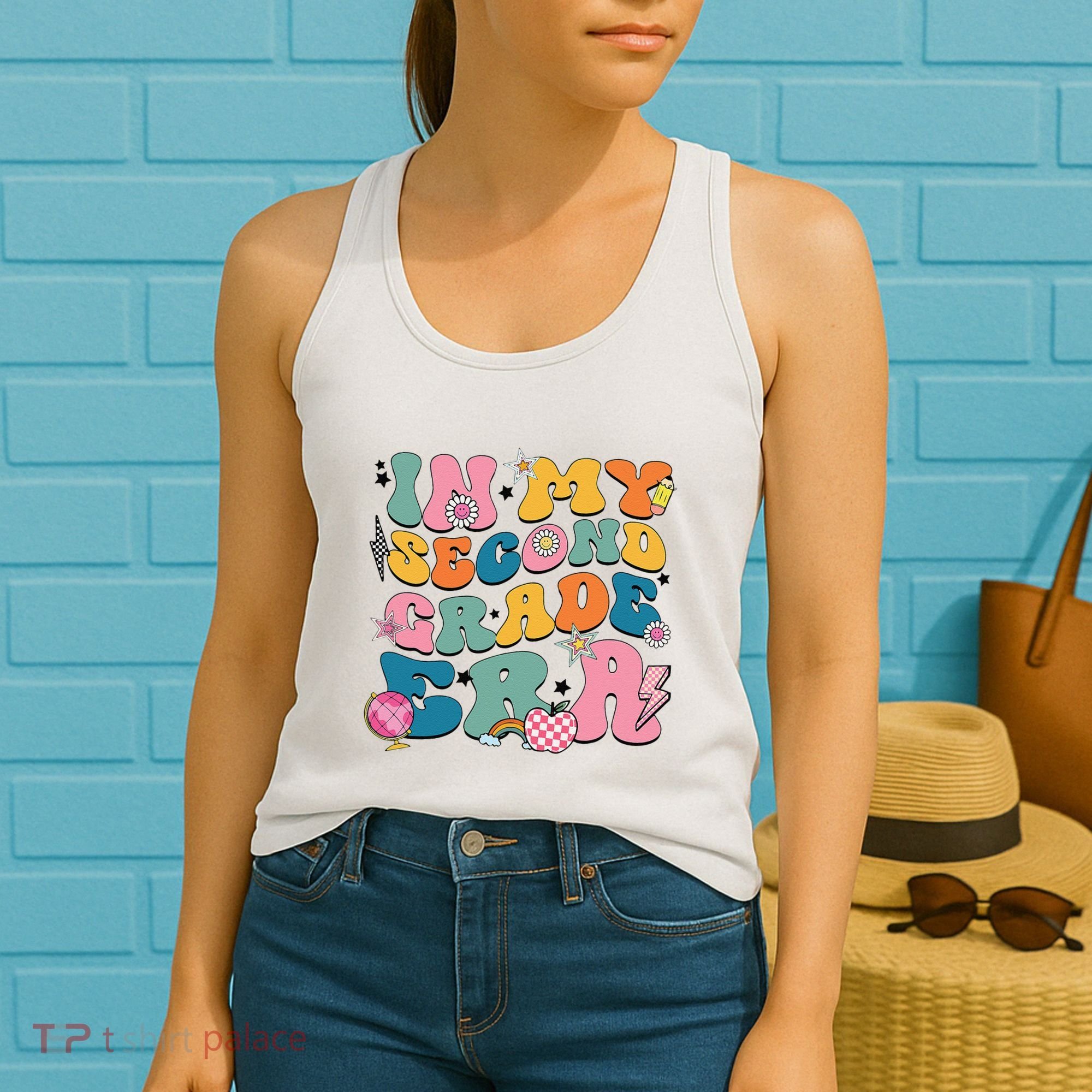 In My Second Grade Era Back To School 2nd Grade Teacher Women's Tank Top