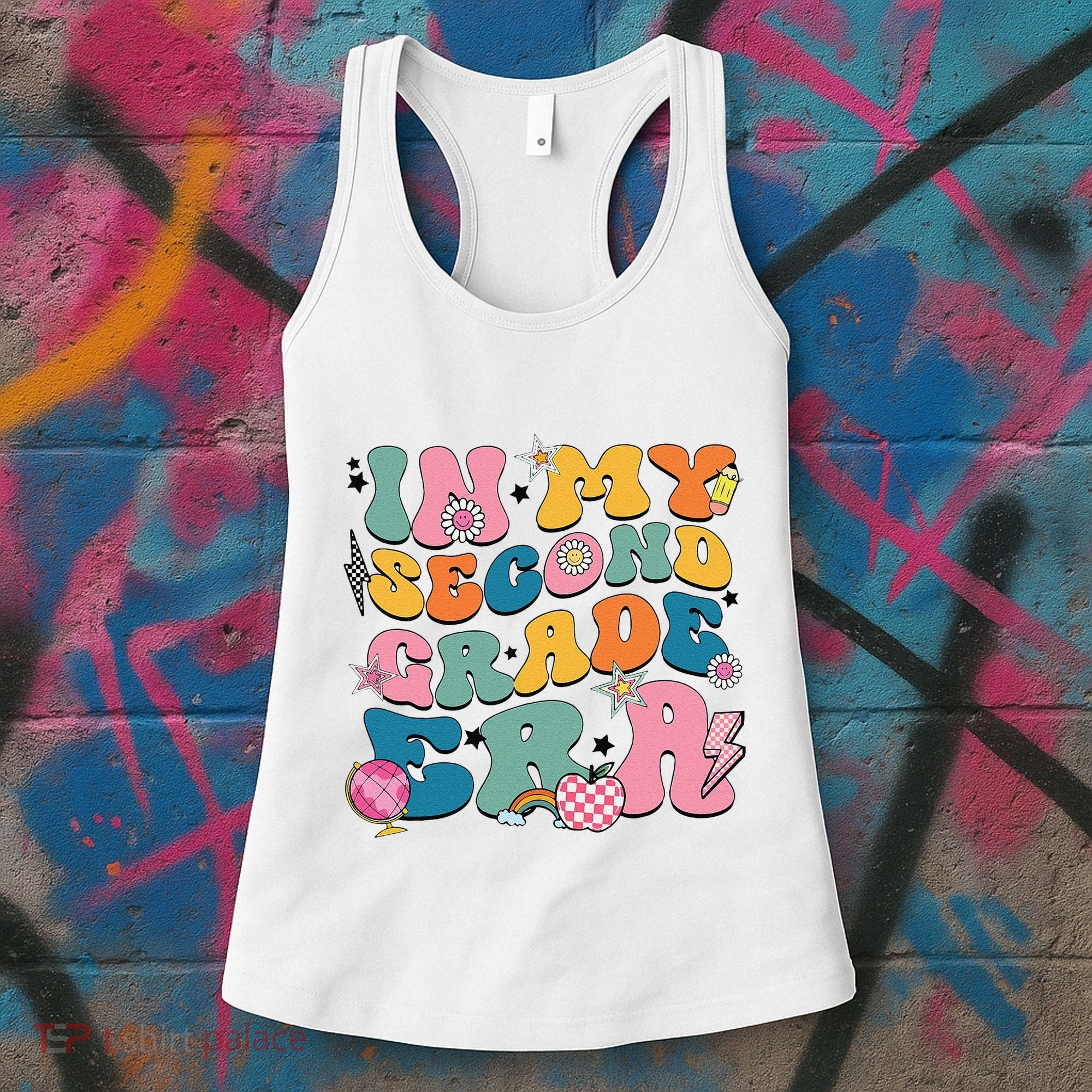In My Second Grade Era Back To School 2nd Grade Teacher Women's Tank Top