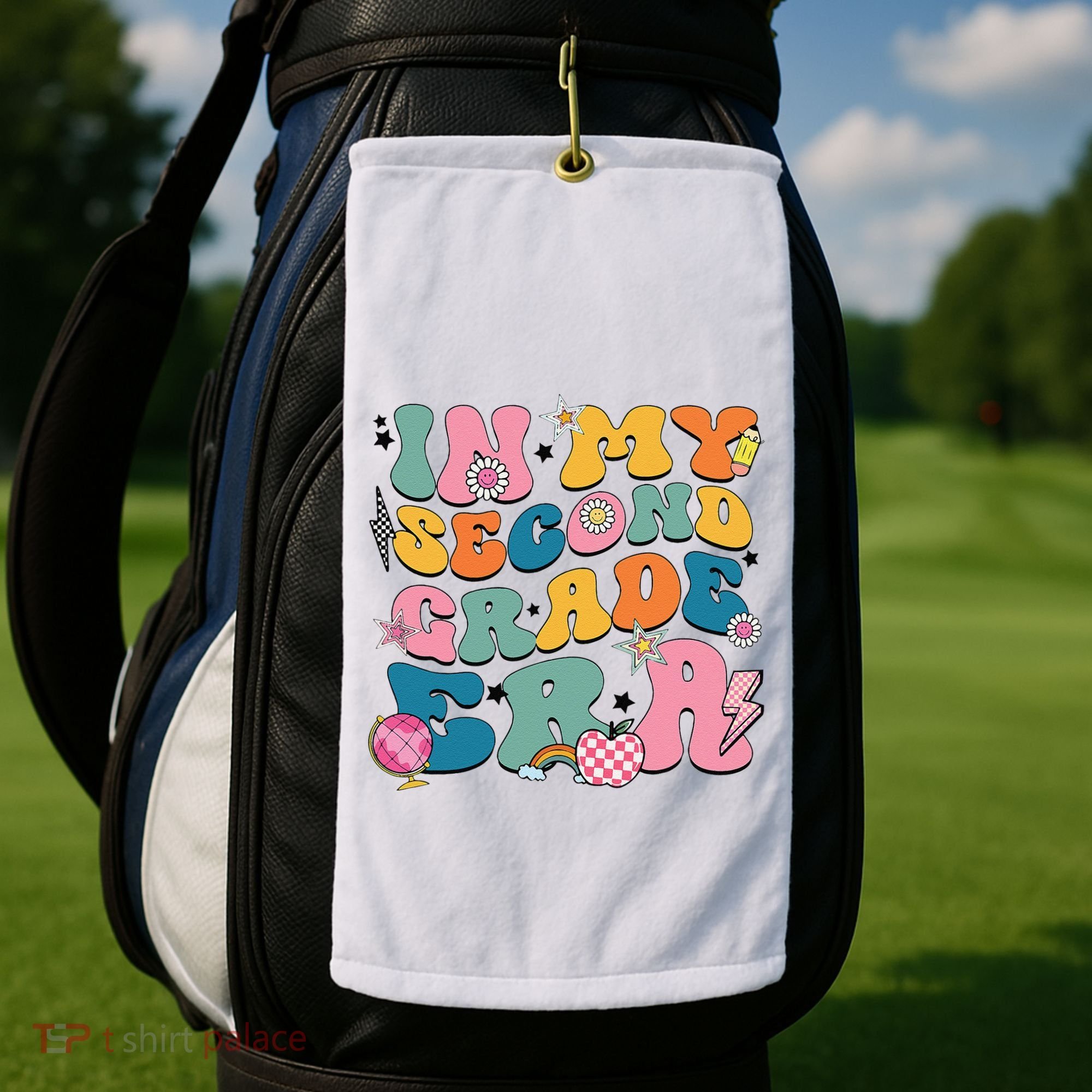 In My Second Grade Era Back To School 2nd Grade Teacher Golf Towel