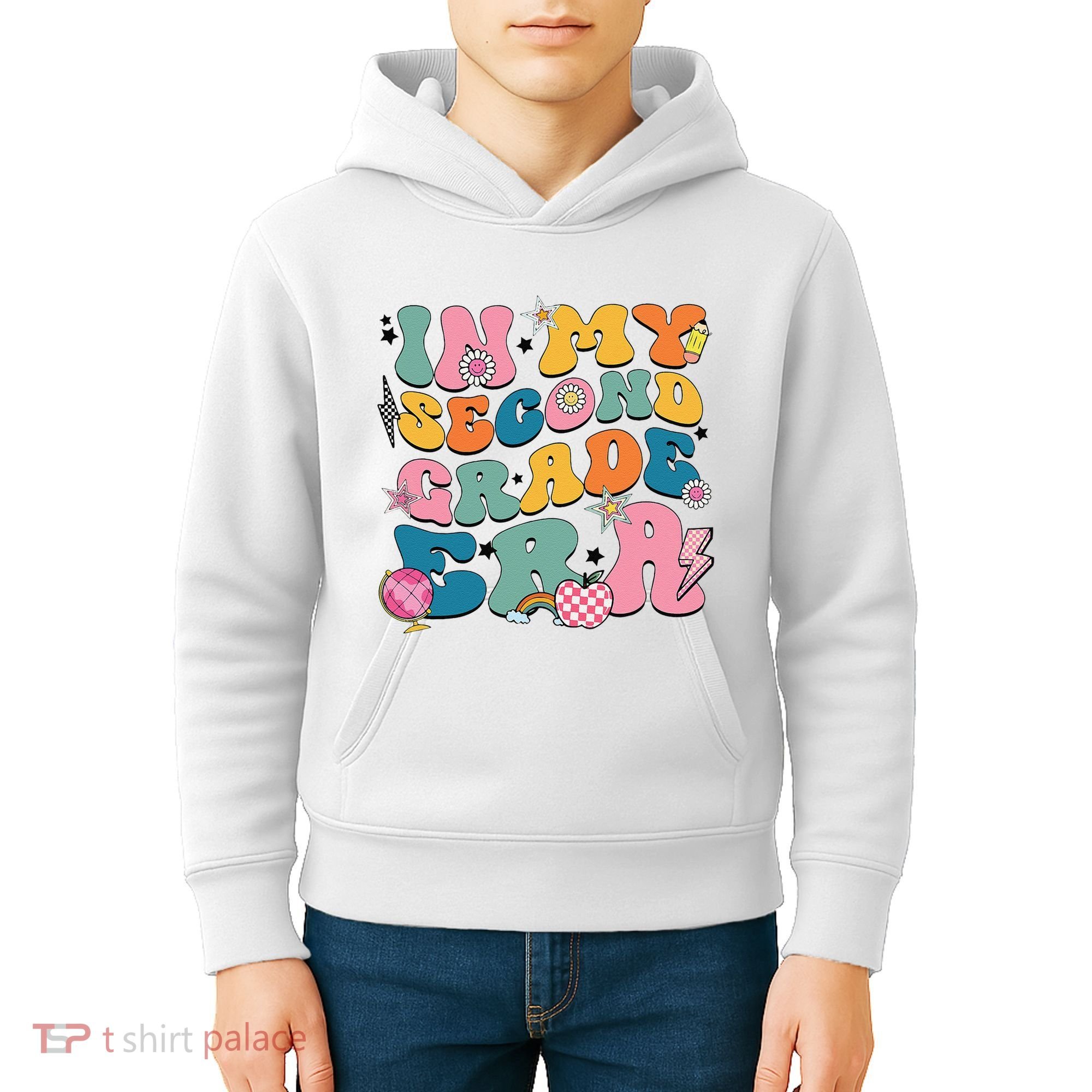 In My Second Grade Era Back To School 2nd Grade Teacher Kids Hoodie