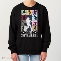 In My Softball Era Funny Softball Girl Player Lover Women's Sweatshirt thumb 0