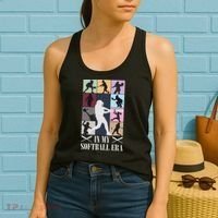 In My Softball Era Funny Softball Girl Player Lover Women's Tank Top thumb 2