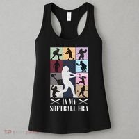 In My Softball Era Funny Softball Girl Player Lover Women's Tank Top thumb 3