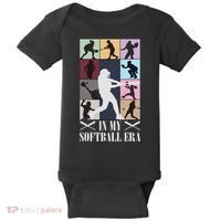 In My Softball Era Funny Softball Girl Player Lover Baby Bodysuit thumb 0
