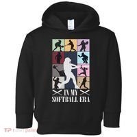 In My Softball Era Funny Softball Girl Player Lover Toddler Hoodie thumb 0