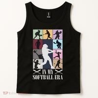 In My Softball Era Funny Softball Girl Player Lover Tank Top thumb 2