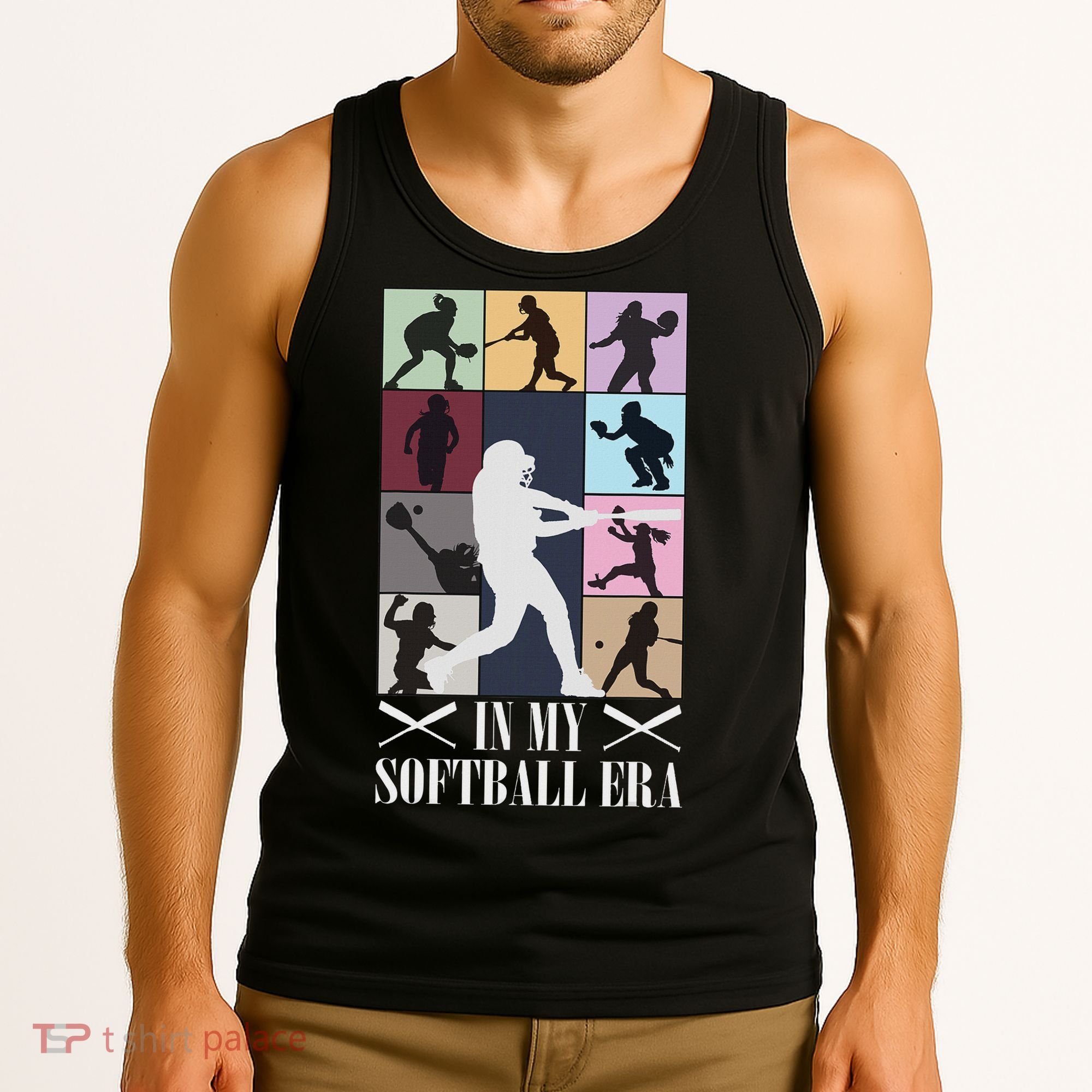 In My Softball Era Funny Softball Girl Player Lover Tank Top