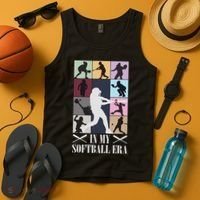 In My Softball Era Funny Softball Girl Player Lover Tank Top thumb 4