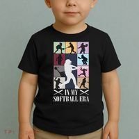 In My Softball Era Funny Softball Girl Player Lover Toddler T-Shirt thumb 2